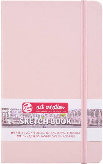 Talens Art Creation schetsboek pastelroze ft 13 x 21 cm