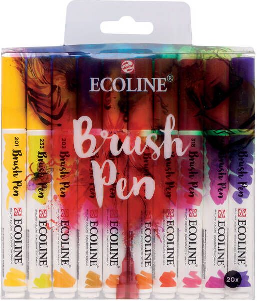 Talens Ecoline Brushpen Talens Art Creation Ecoline assorti etui Ã  20stuks