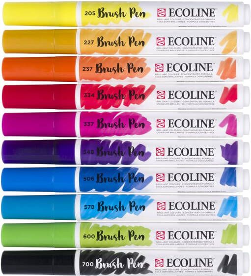 Talens Ecoline Brush pen etui van 10 stuks assorti