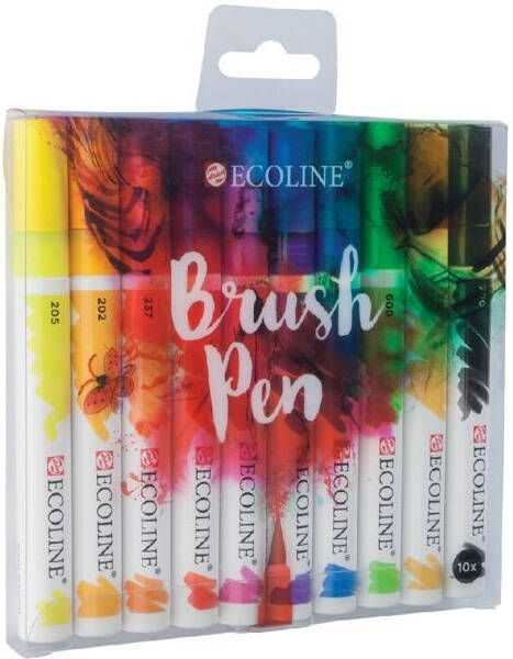 Talens Ecoline Brushpen Talens Art Creation Ecoline assorti etui Ã  10stuks