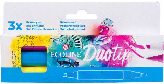 Talens Ecoline Duotip marker Ecoline primair set 3 kleuren