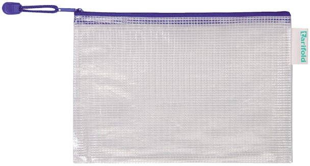 Tarifold Opbergtas met rits 235x165mm PVC blauw