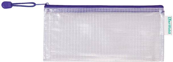 Tarifold Opbergtas met rits 250x115mm PVC blauw