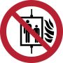 Tarifold Pictogram in geval van brand verboden om de lift te gebruikenÃƒÂ¸200mm - Thumbnail 1