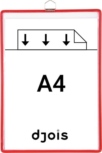 Tarifold Zichtpanelenframe hangend A4 rood 5 stuks