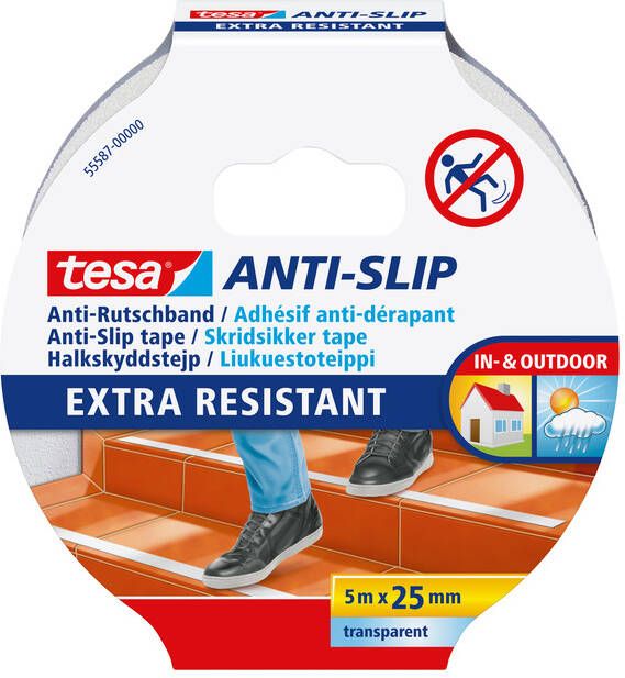 Tesa Antisliptape 55587 25mmx5m transparant