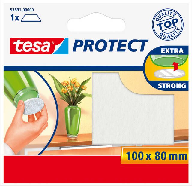 Tesa Beschermvilt Â Protect anti-kras 80mmx100mm wit