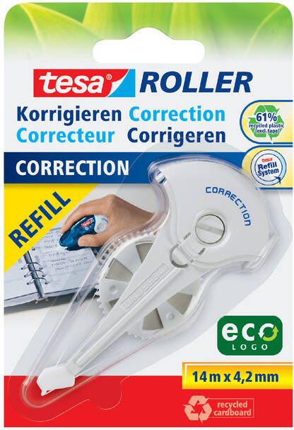 Tesa Navulling corretieroller Â ecoLogoÂ 4 2mmx14m op blister