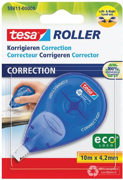 Tesa Correctietape ecoLogo rechts&linkshandig 10mx4 2mm blister