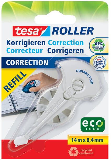 Tesa Navulling corretieroller Â ecoLogoÂ 14mx8 4mm op blister