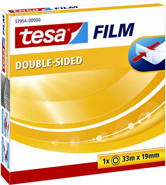 Tesa Dubbelzijdige plakband film 19mmx33m