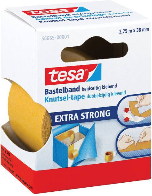 Tesa Dubbelzijdige plakband knutseltape 38mmx2.75m