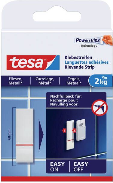 Tesa Dubbelzijdige powerstrip tegels en metaal 2kg