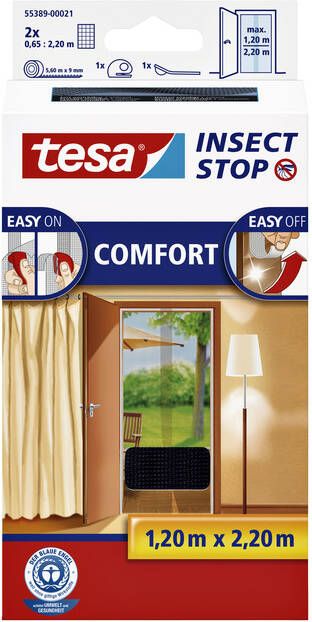 Tesa Insectenhor Â Insect Stop COMFORT deur 2x 0 65x2 50m zwart