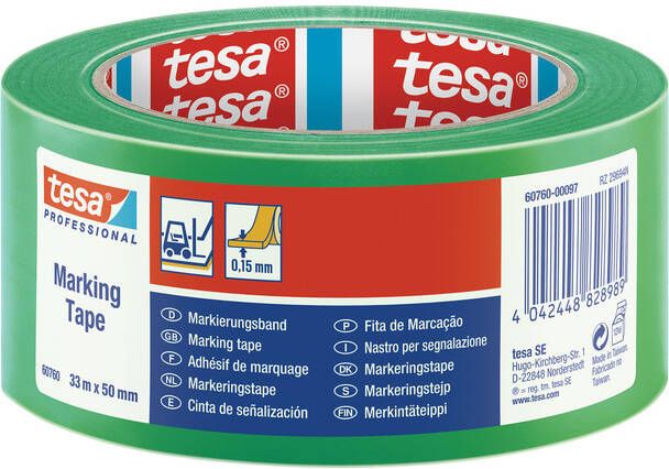 Tesa Markeringstape 60760 PVC 50mmx33m groen