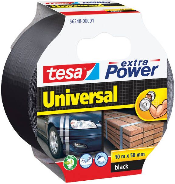 Tesa Duct tape Â extra Power Universal 10mx50mm zwart