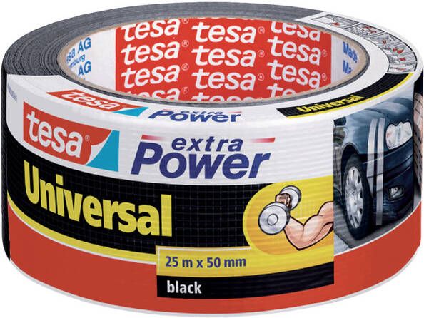 Tesa Duct tape extra Power Universal 25mx50mm zwart