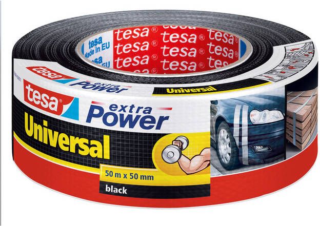 Tesa extra Power Universal ft 50 mm x 50 m zwart