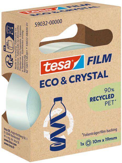 Tesa Plakband eco&crystal 59032 19mmx10m transparant blister