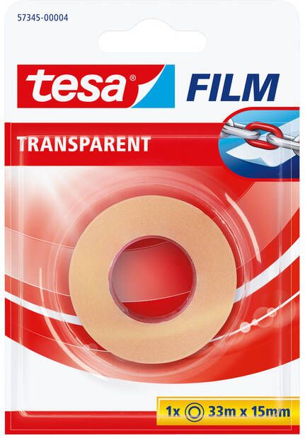 Tesa Plakband filmÂ 33mx15mm Transparant blister