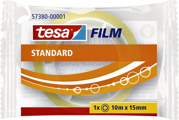 Tesa Plakband filmÂ Standaard 10mx15mm transparant