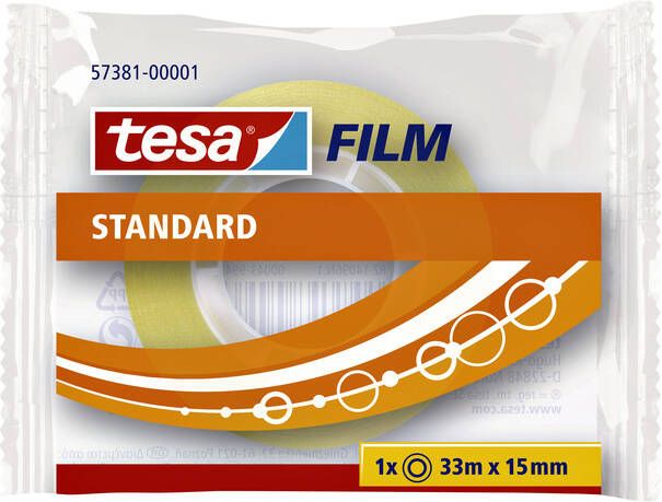 Tesa Plakband film standaard 15mmx33m