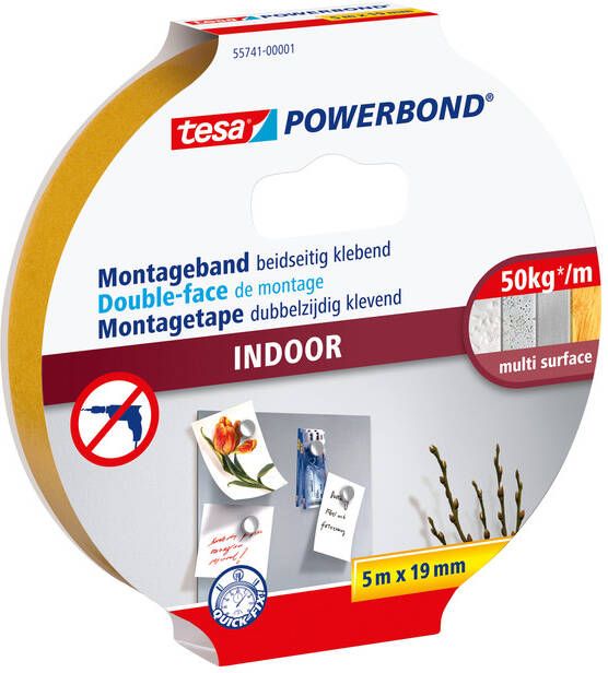 Tesa Powerbond 55741 montagetape indoor 19mmx5m