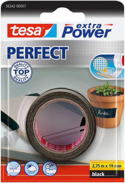Tesa Reparatietape Â extra Power Perfect 2.75mx19mm zwart