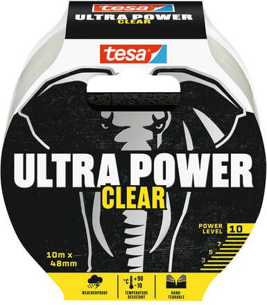 Tesa Reparatietape Ultra Power Clear repair 10mx48mm transparant