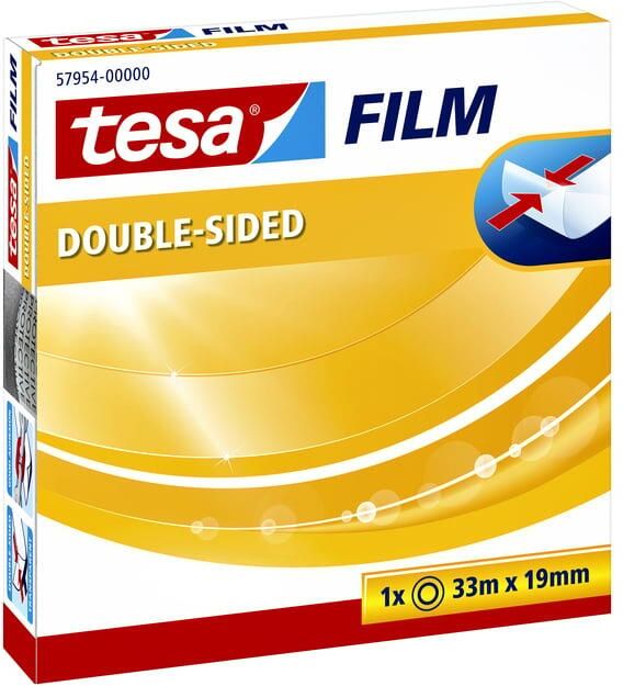 Tesa Dubbelzijdig plakband film 33mx19mm transparant - Foto 2