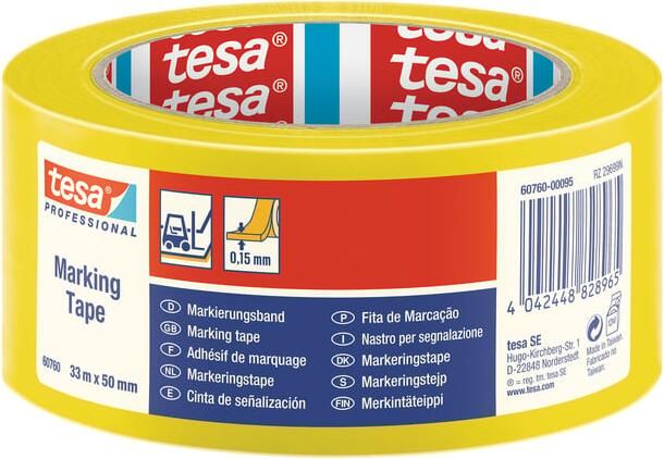 Tesa Markeringstape Â Professional 60760 PV1 50mmx33m geel - Foto 2