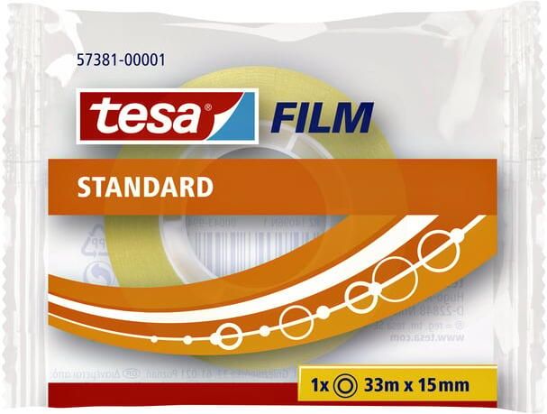 Tesa Plakband filmÂ Standaard 33mx15mm transparant