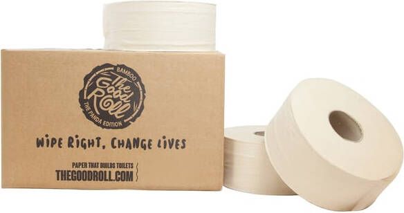 The Good Roll Toiletpapier jumbo klein bamboe 2-laags 18x180m naturel