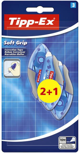 Tipp-ex Correctieroller soft grip 4 2mmx10m blister 2+1 gratis