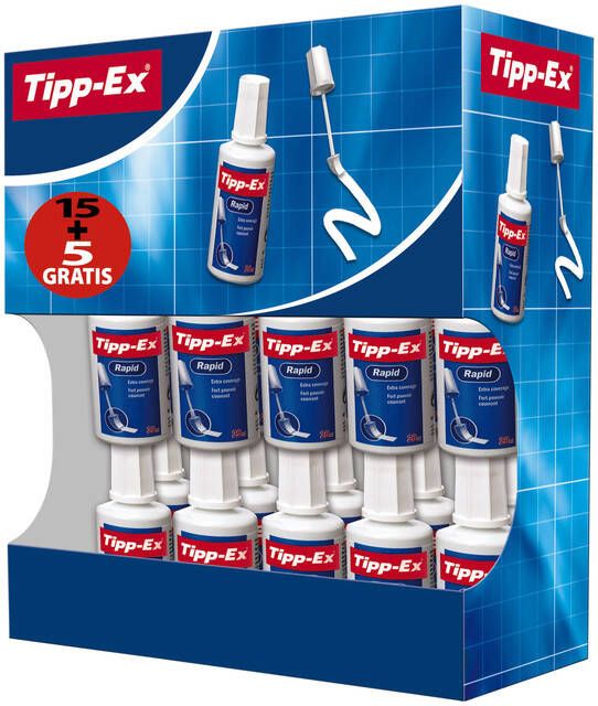 Tipp-ex Correctievloeistof Rapid 20ml foam 15+5 gratis