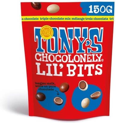 Tony's Chocolonely Chocolade Lil'Bits triple chocolate 150 gram