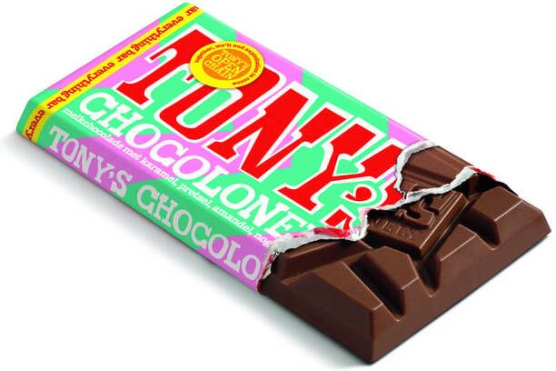 Tony's Chocolonely Chocolade melk everything reep 90 gram