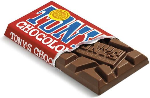 Tony's Chocolonely Chocolade melk reep 90 gram