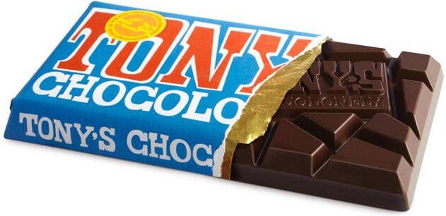 Tony's Chocolonely Chocolade reep 180gr puur