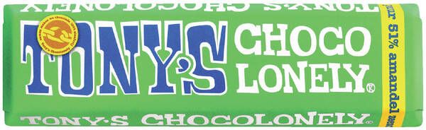 Tony's Chocolonely Chocolade reep 47gr amandel zeezout