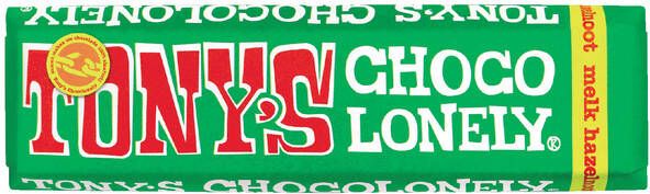 Tony's Chocolonely Chocoladereep melk hazelnoot 47gr