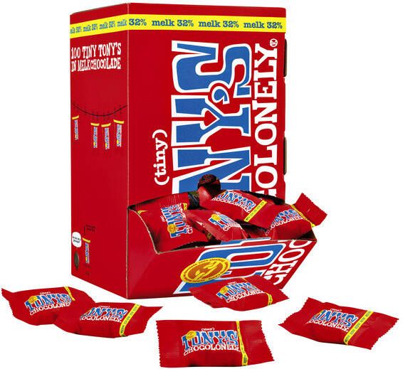 Goedkope Tony's Chocolonely Bestellen Chocolade Tiny Tony's Chocolonely 100 stuks melk