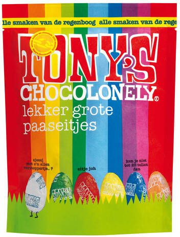 Tony's Chocolonely Chocolade Tony's paaseitjes pouch zakà 20 stuks assorti