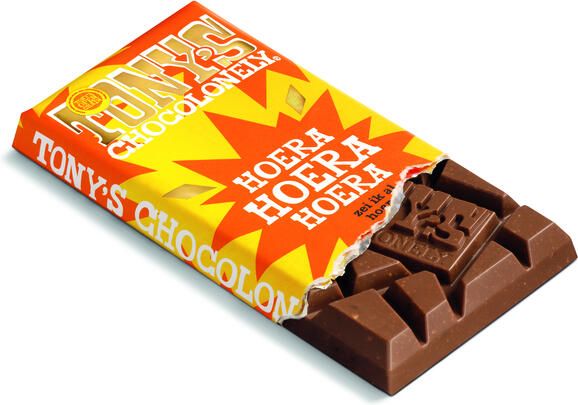 Tony's Chocolonely Chocolade Tonys Chocolonely tis feest! wit framboos biscuit discodip 180 gram 1 stuk - Foto 2