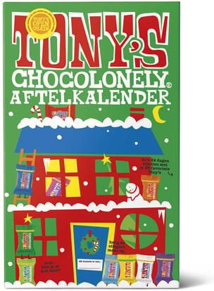 Tony's Chocolonely Chocolade Kerst big Tiny calendar 225gr assorti