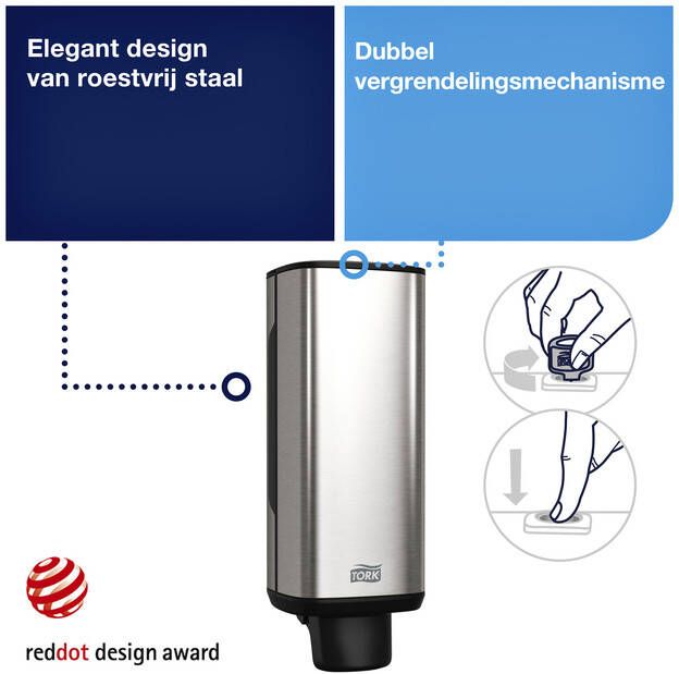 Tork Dispenser Image lijn S4 zeep en handdesinfectiemiddel rvs 460010 - Foto 3