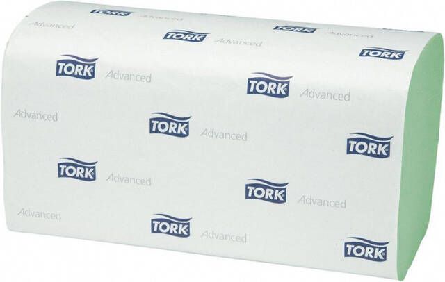 Tork papieren handdoeken Advanced 2-laags 250 vellen systeem H3 groen pak van 15 stuks