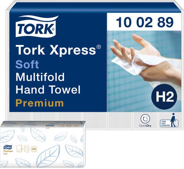 Tork papieren handdoeken Xpress Soft multifold 2-laags 150 vellen systeem H2 pak van 21 stuks