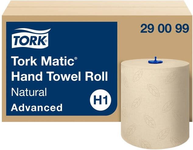 Tork Handdoekrol H1 Matic Advanced 2-laags 150m naturel 290099