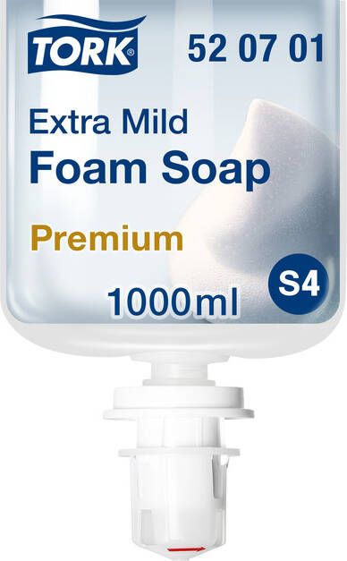 Tork Handzeep S4 foam extra mild geurvrij allergievriendelijk 1000ml 520701